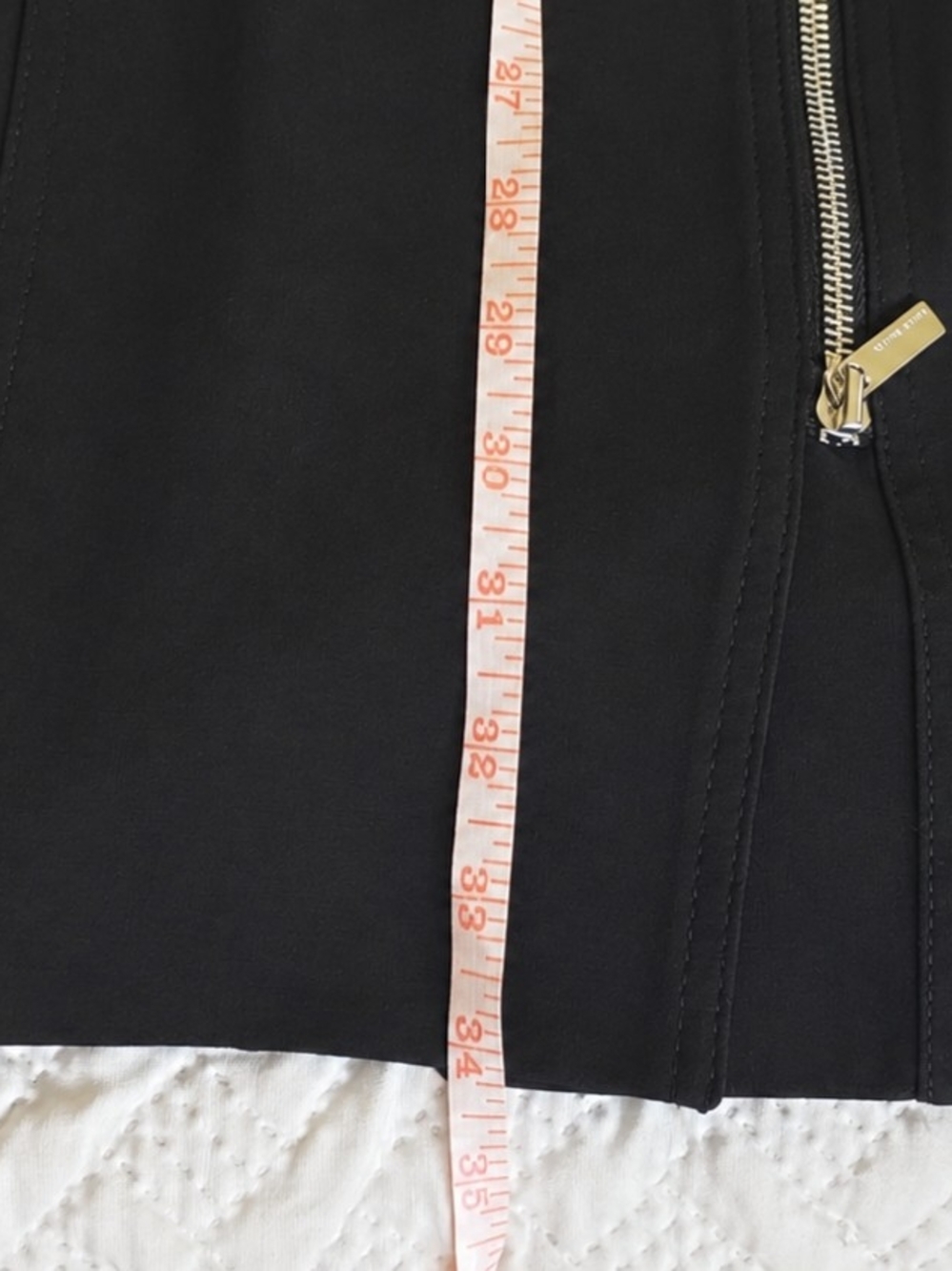 Karen Millen Black Asymmetric Zip Fitted Mini Dress US 6 - Picture 8 of 10